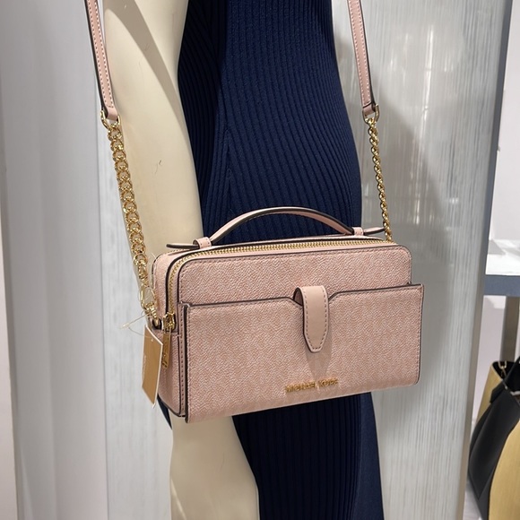 Michael Kors Women Medium Double Zip Phone CrossbodyLight...